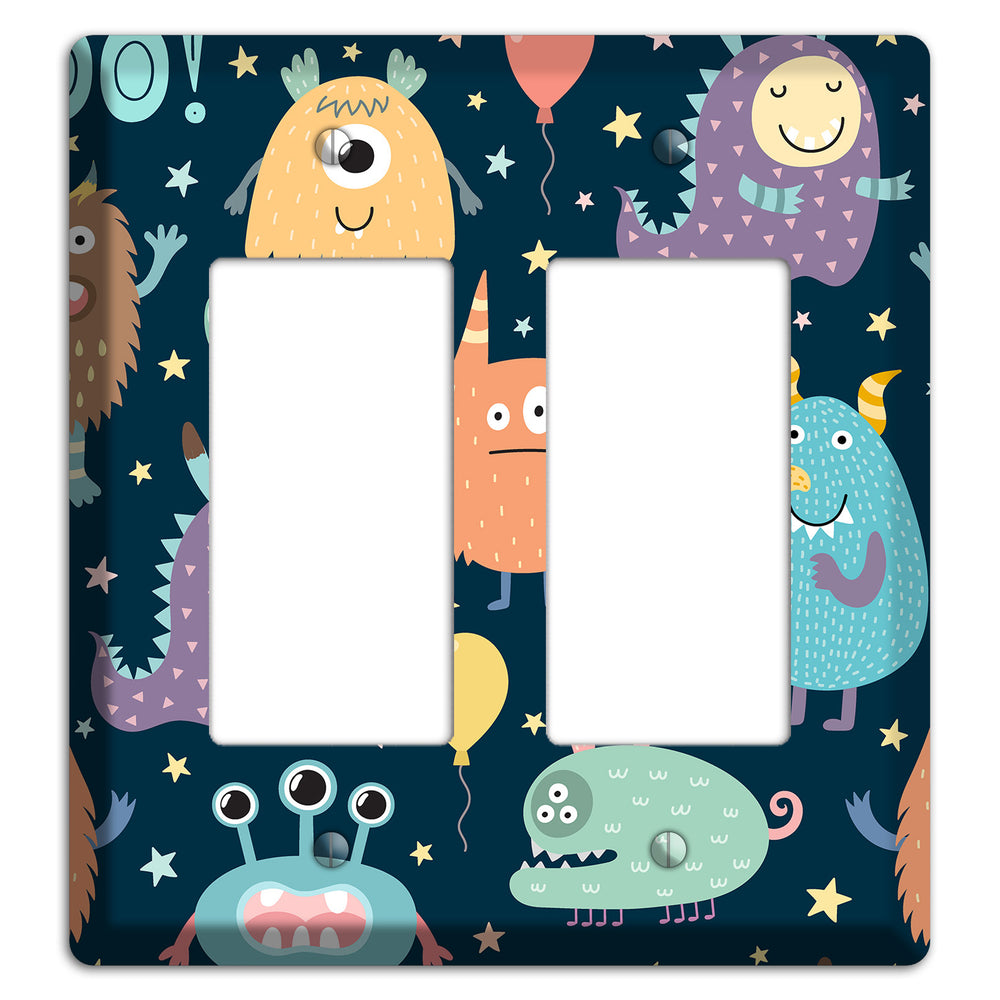 Monster Parade (Navy) 2 Rocker Wallplate