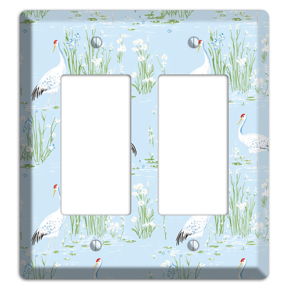 Azure Crane Sanctuary 2 Rocker Wallplate