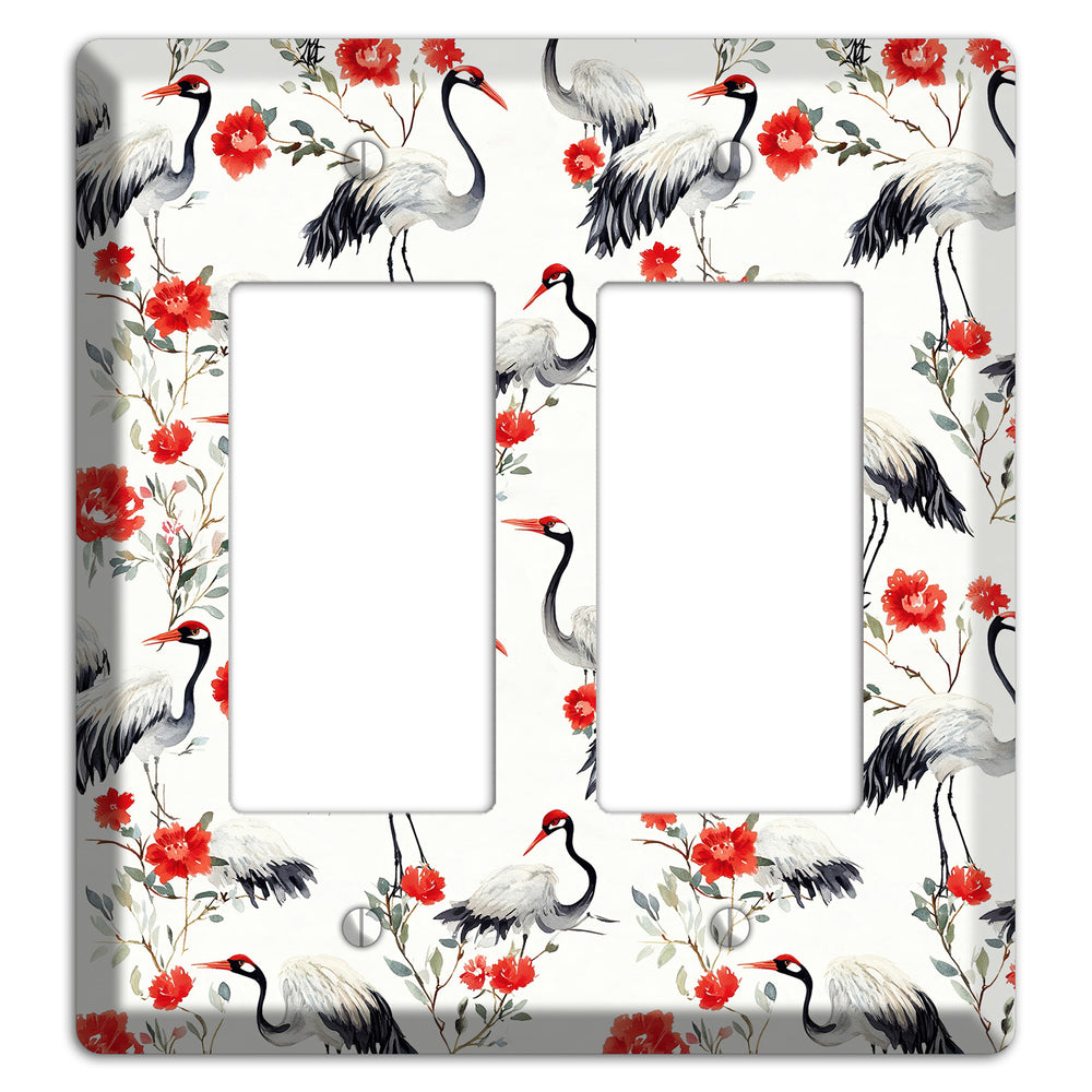 Scarlet Plume Garden 2 Rocker Wallplate