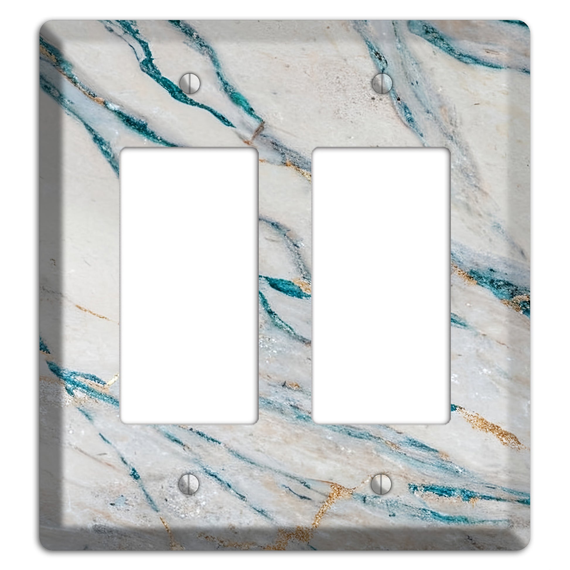 Bondi Blue Marble 2 Rocker Wallplate