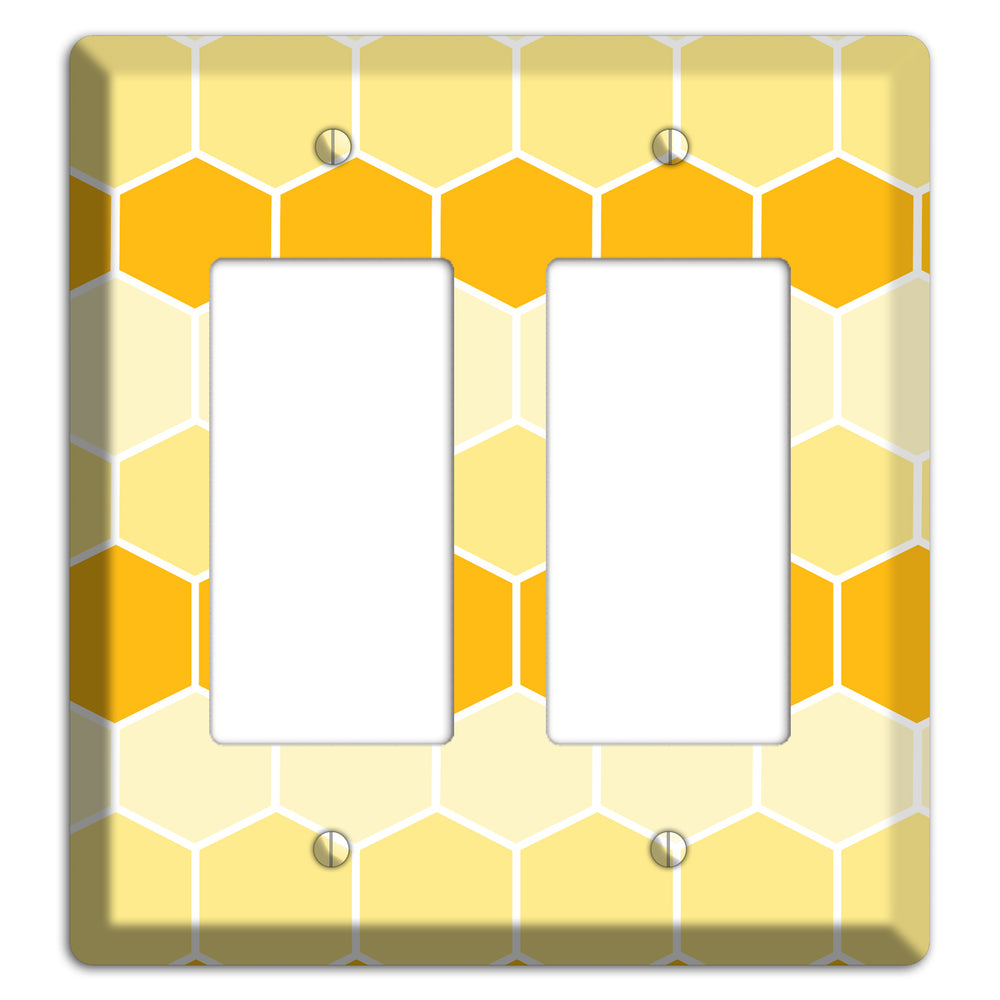 Golden Hollow Grid 2 Rocker Wallplate