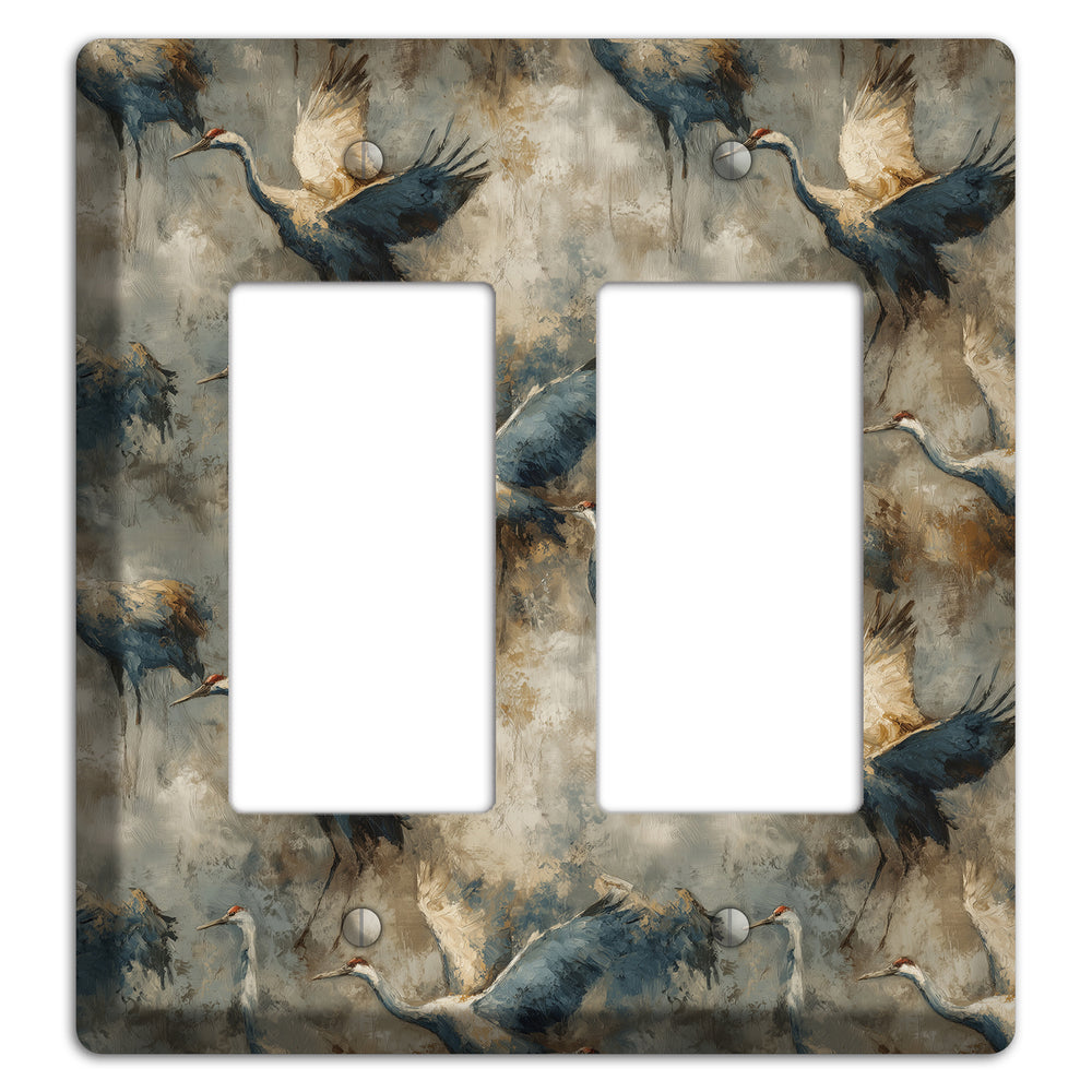Slate Crane Migration 2 Rocker Wallplate