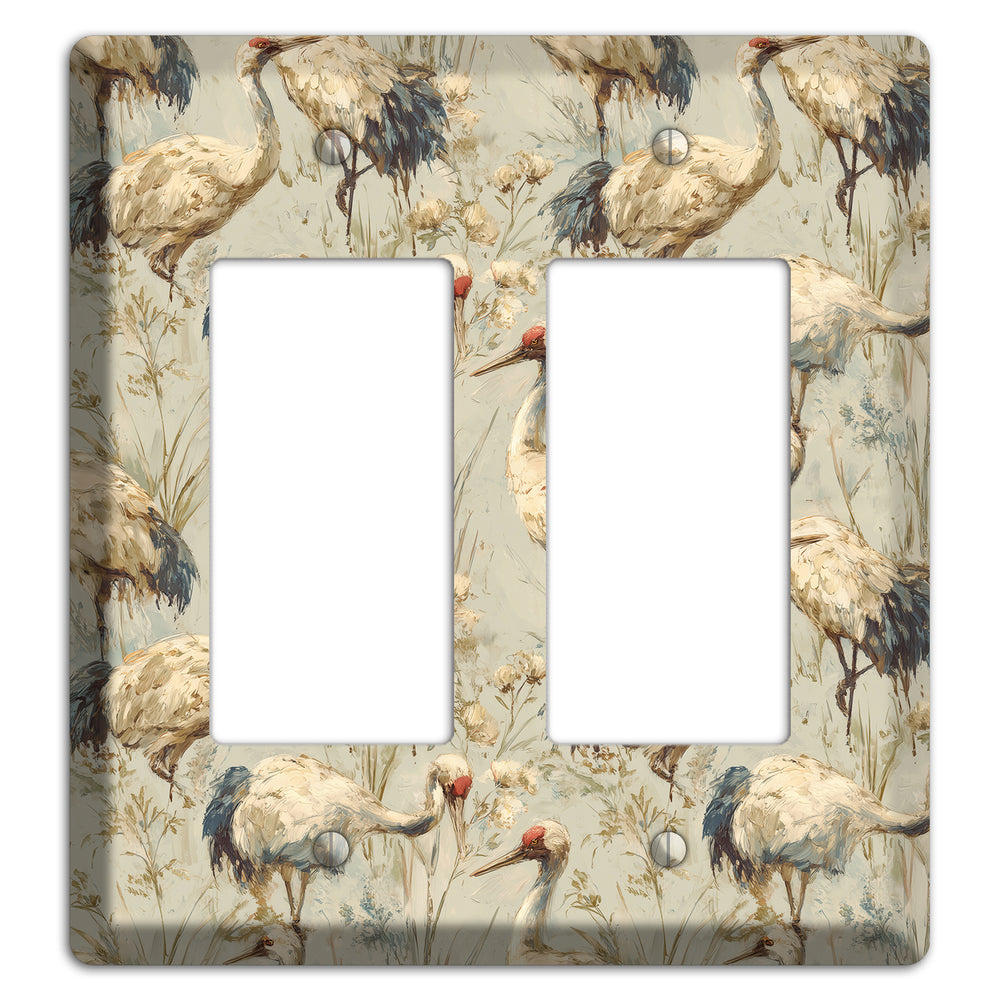 Driftwood Crane Marsh 2 Rocker Wallplate
