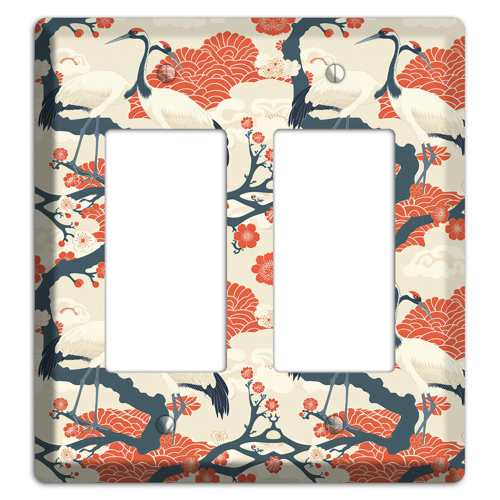 Vermillion Crane Court 2 Rocker Wallplate