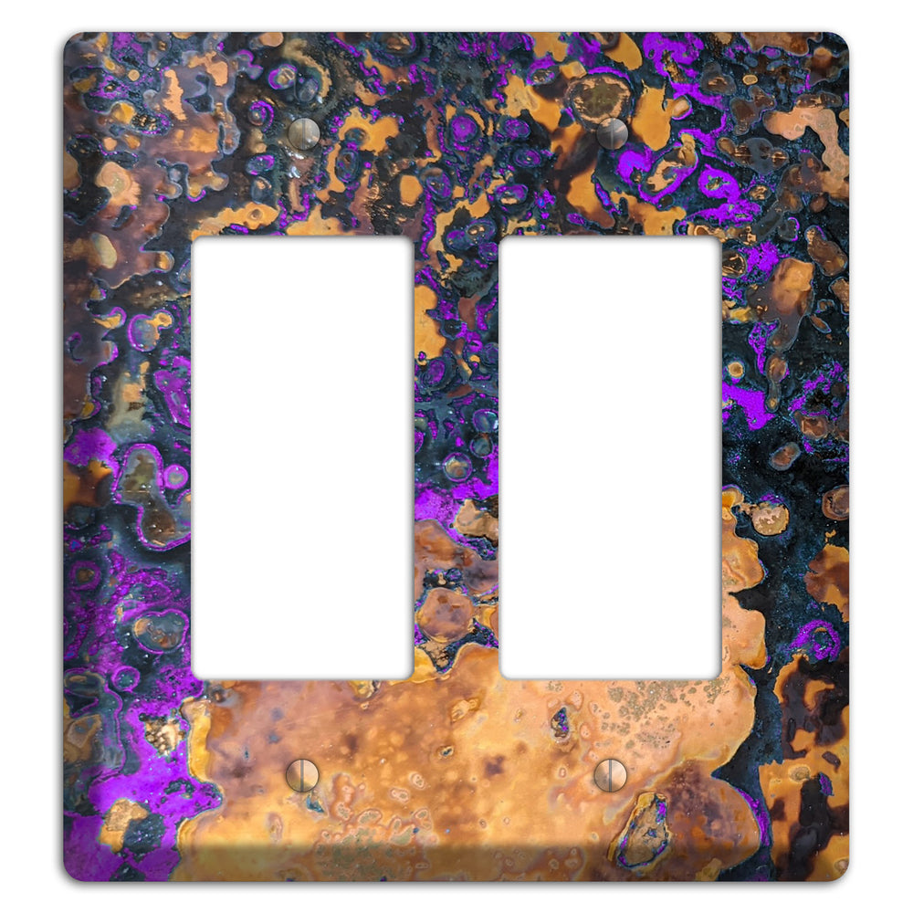 Copper Purple Double Rocker Cover Plate
