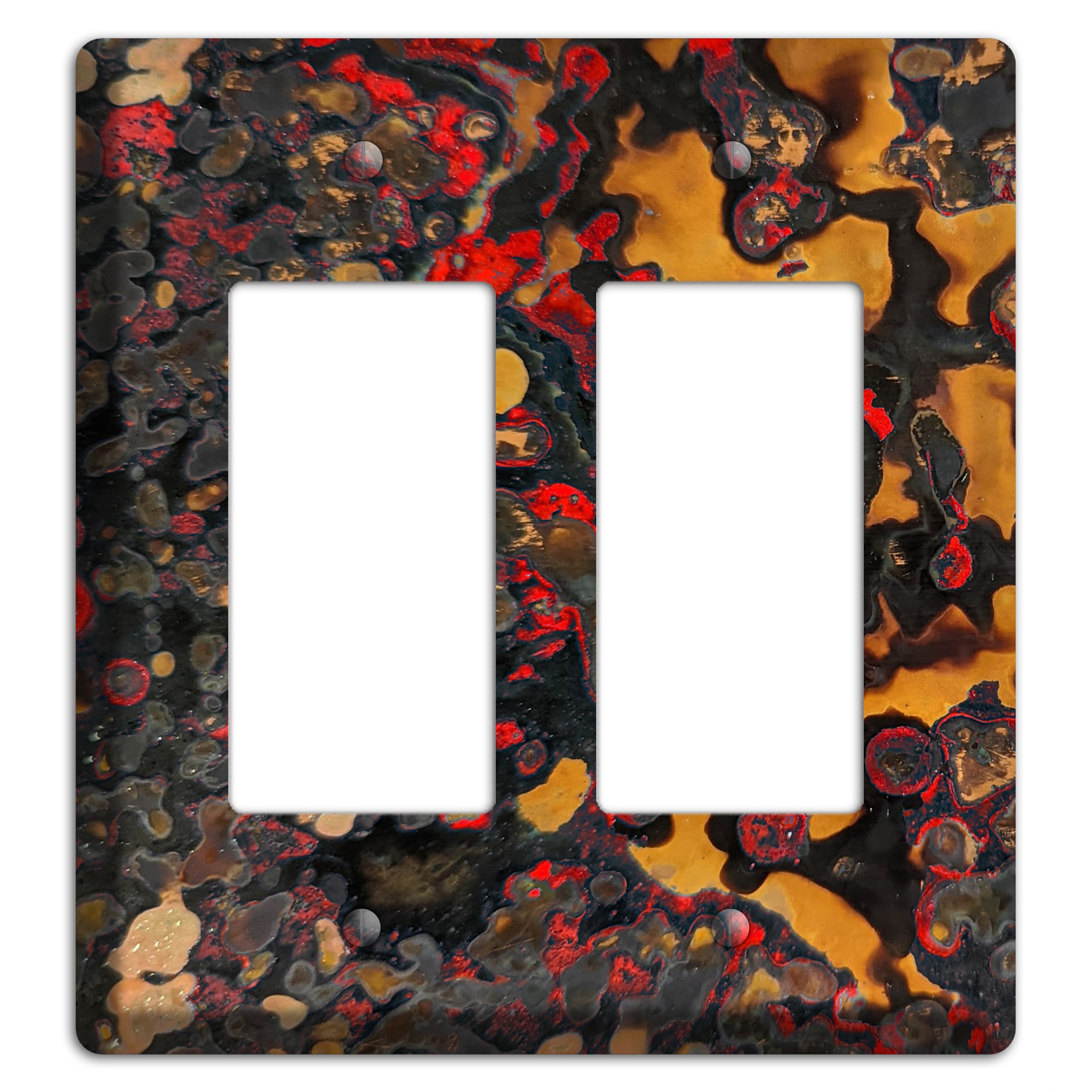 Copper Red Double Rocker Cover Plate