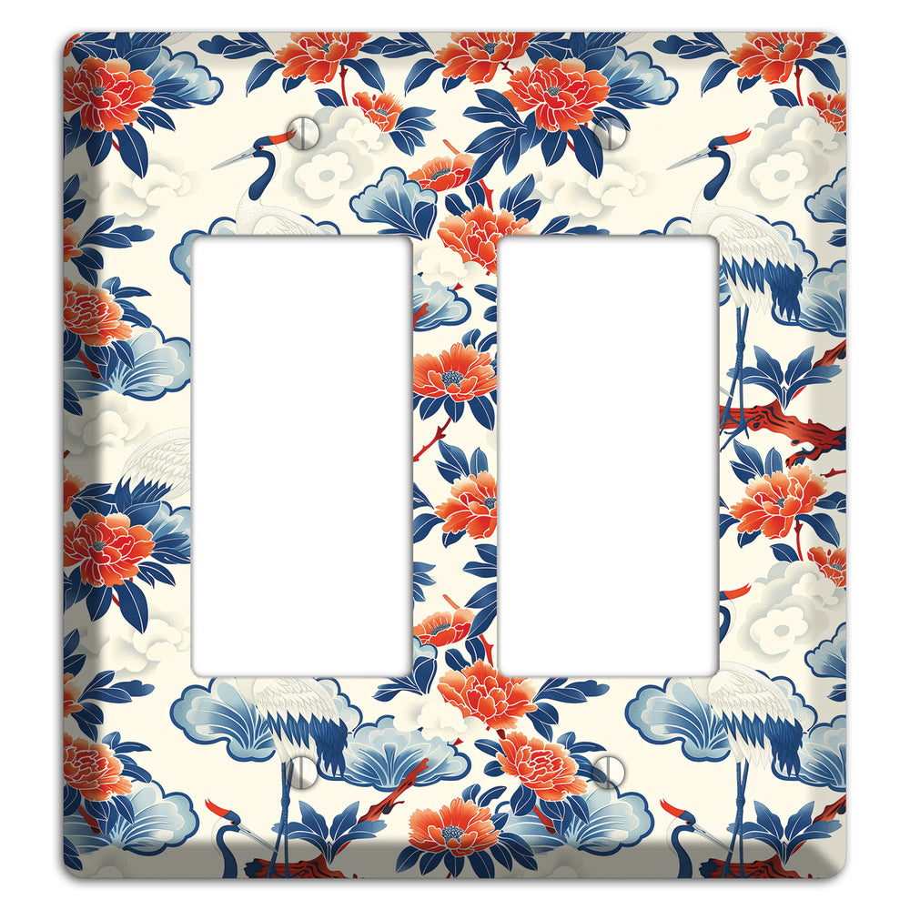 Peony & Crane Fete 2 Rocker Wallplate