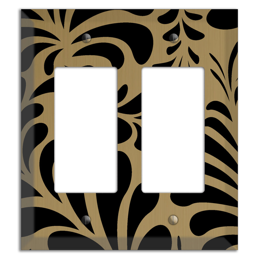 Tower Gold Jungle Fan 2 Rocker Wallplate