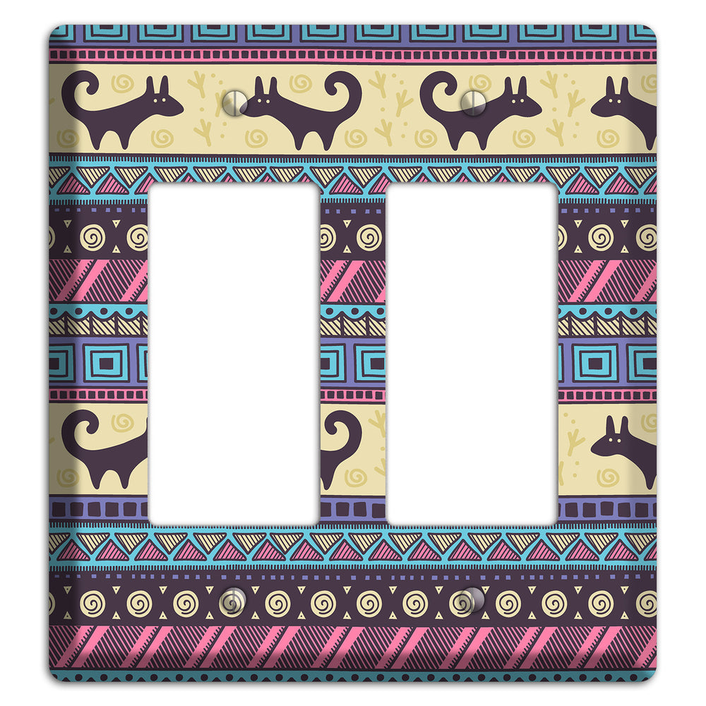 Folk Fox Stripes 2 Rocker Wallplate