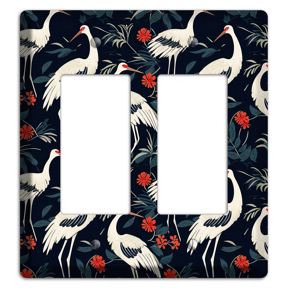 Midnight Plume Garden 2 Rocker Wallplate