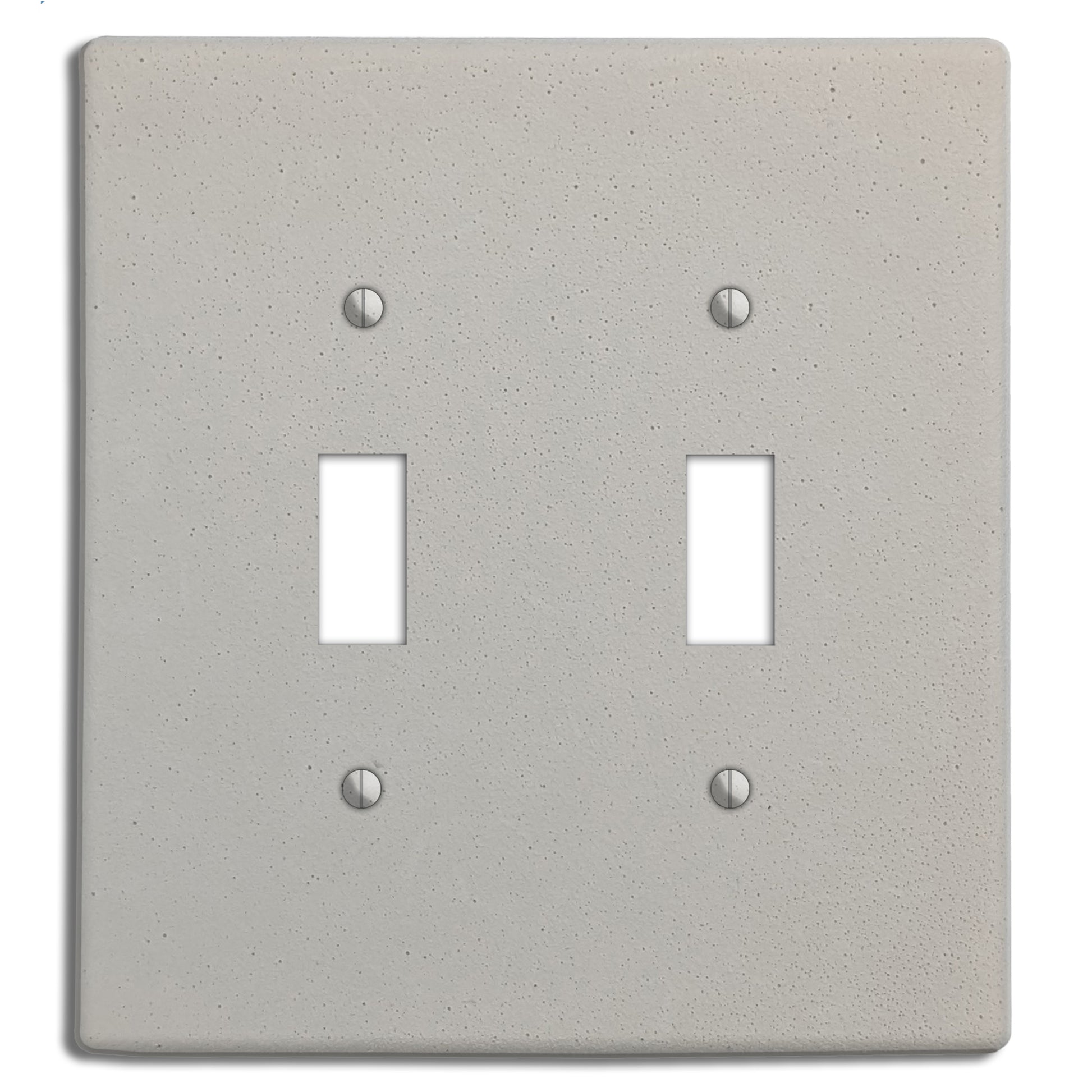 White Boho Smooth Double Toggle Switchplate