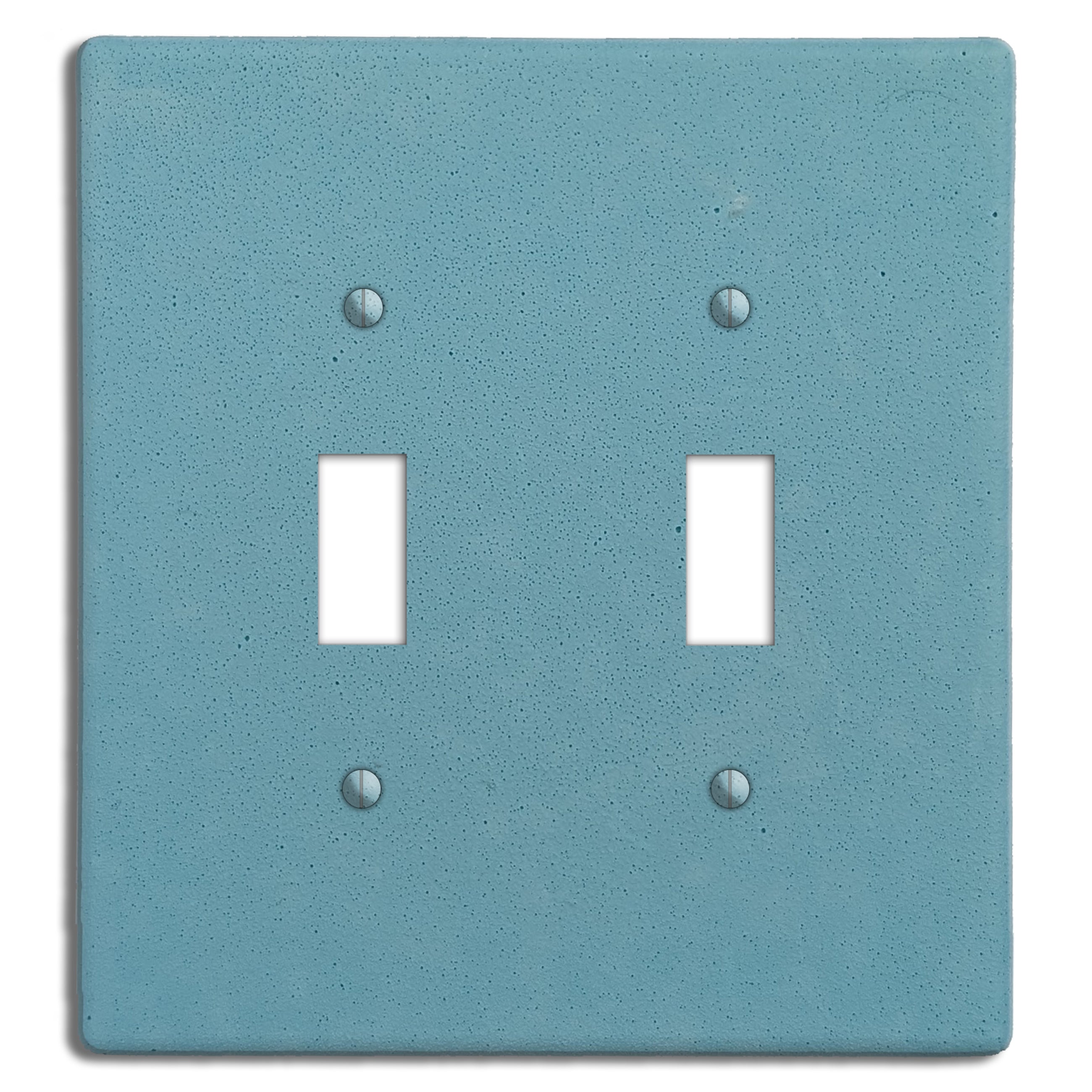Caribbean Blue Boho Smooth Double Toggle Switchplate