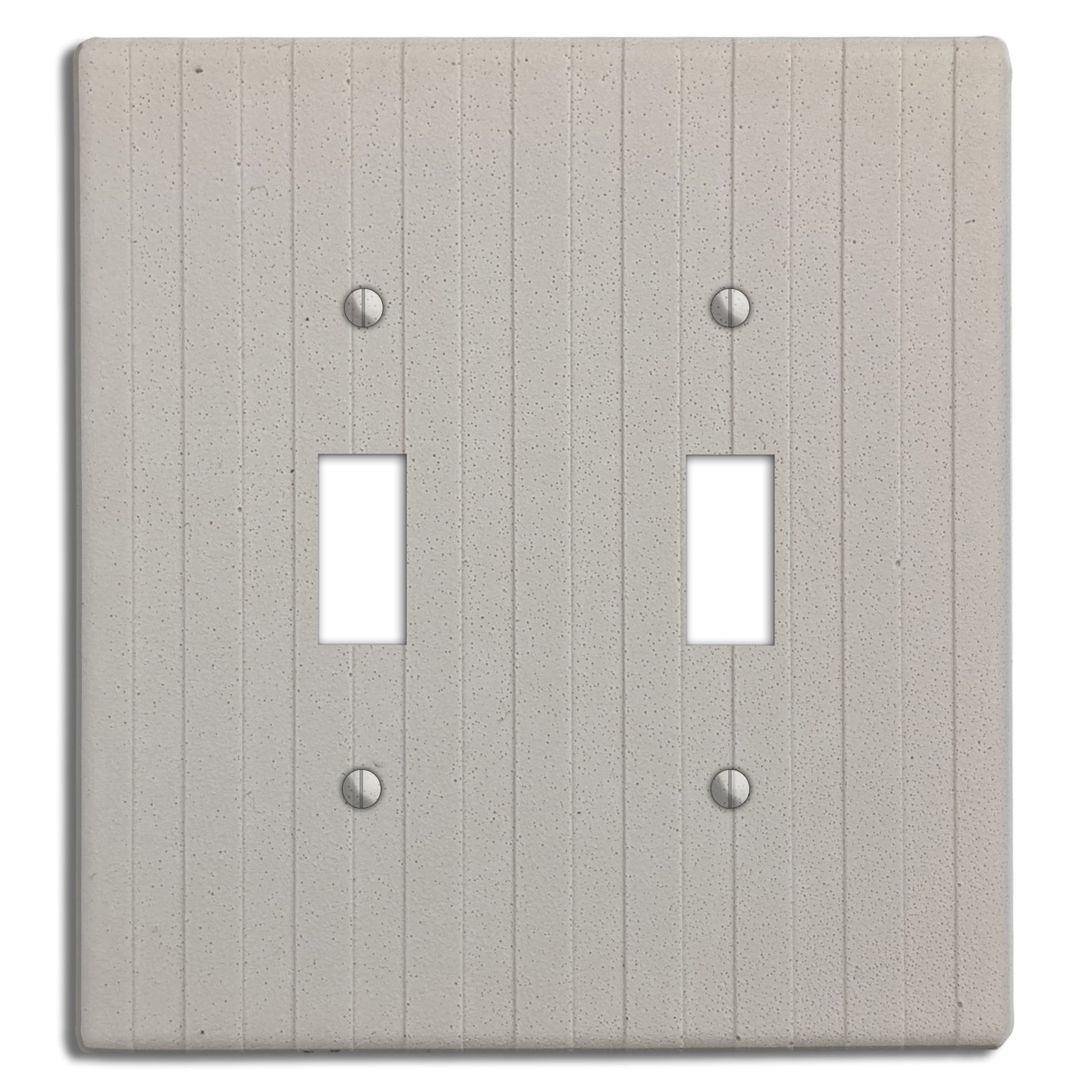 White Boho Stripes Double Toggle Switchplate