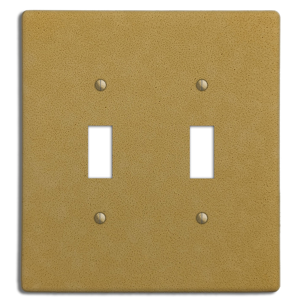Saffron Yellow Boho Smooth Double Toggle Switchplate