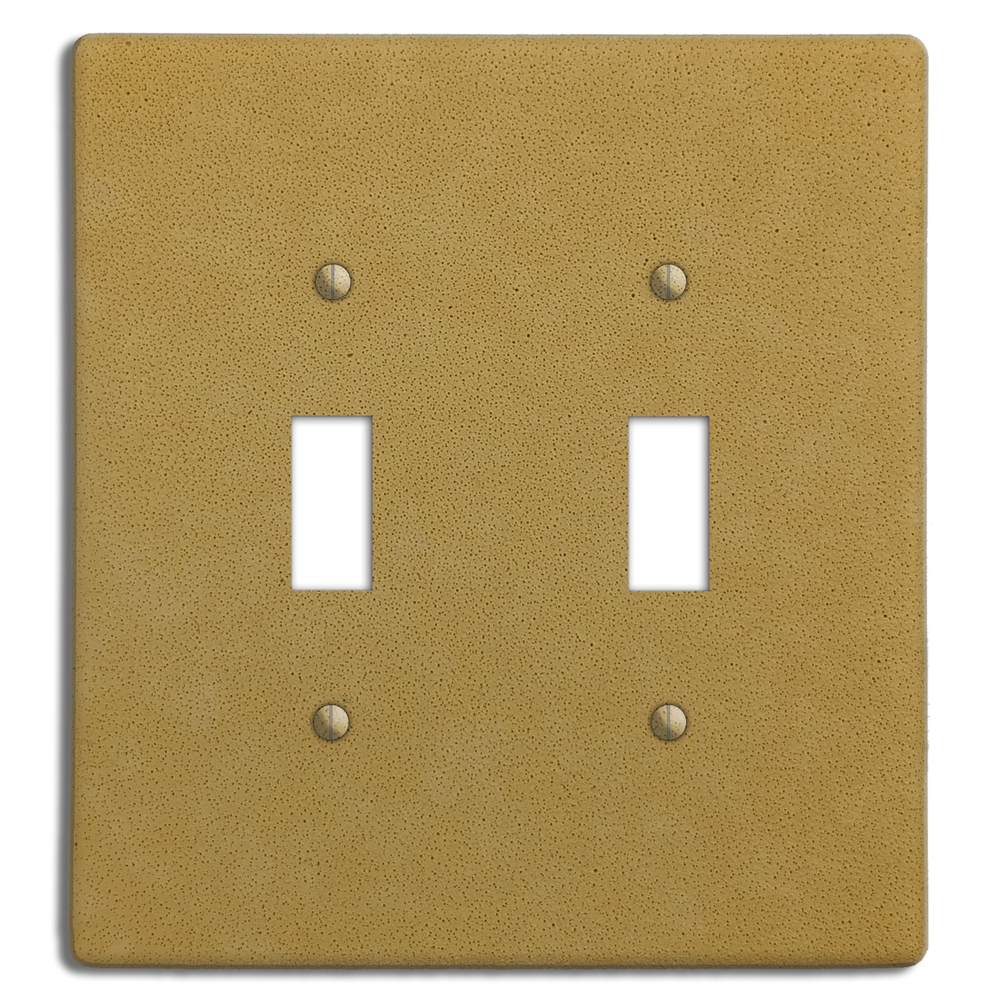 Saffron Yellow Boho Smooth Double Toggle Switchplate