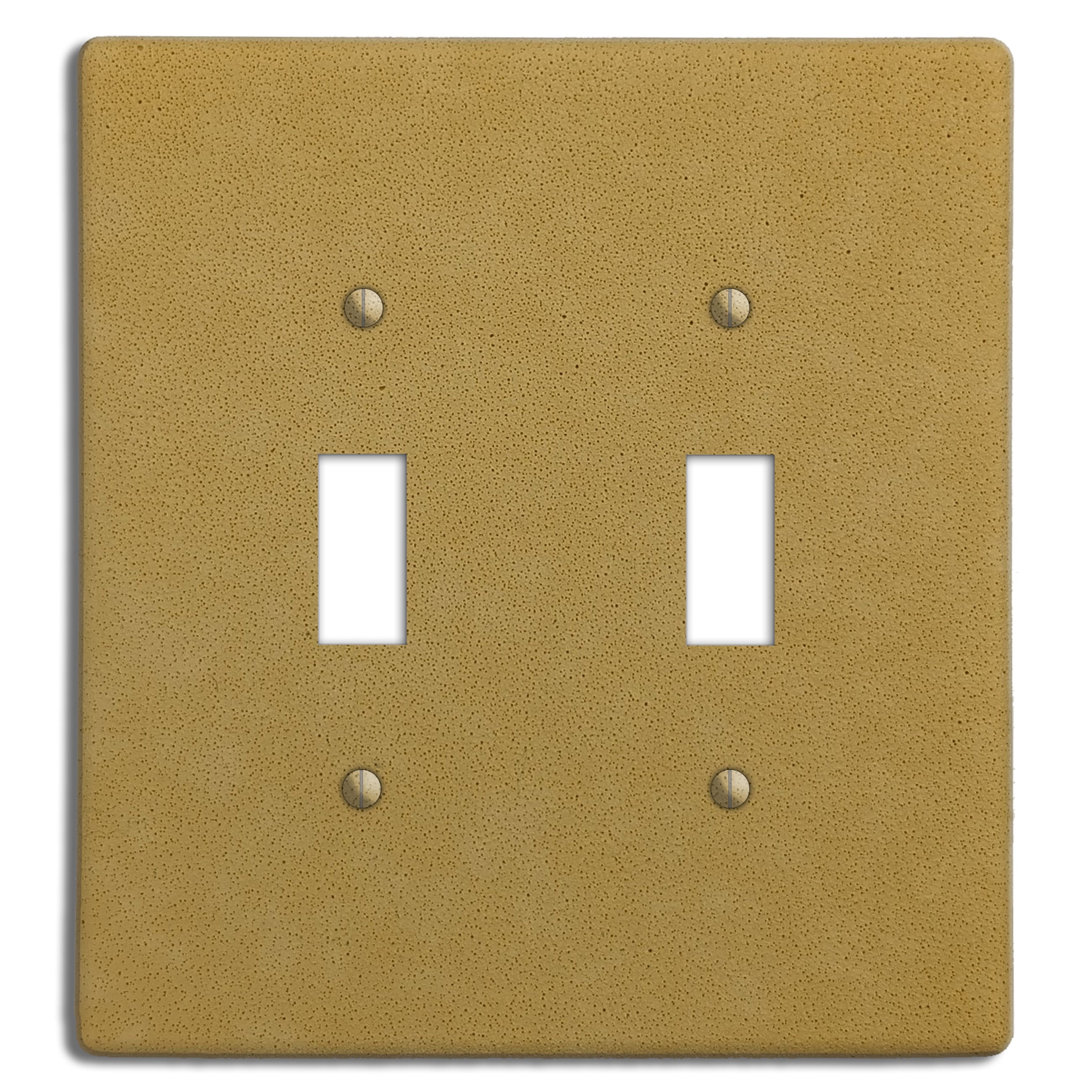 Saffron Yellow Boho Smooth Double Toggle Switchplate