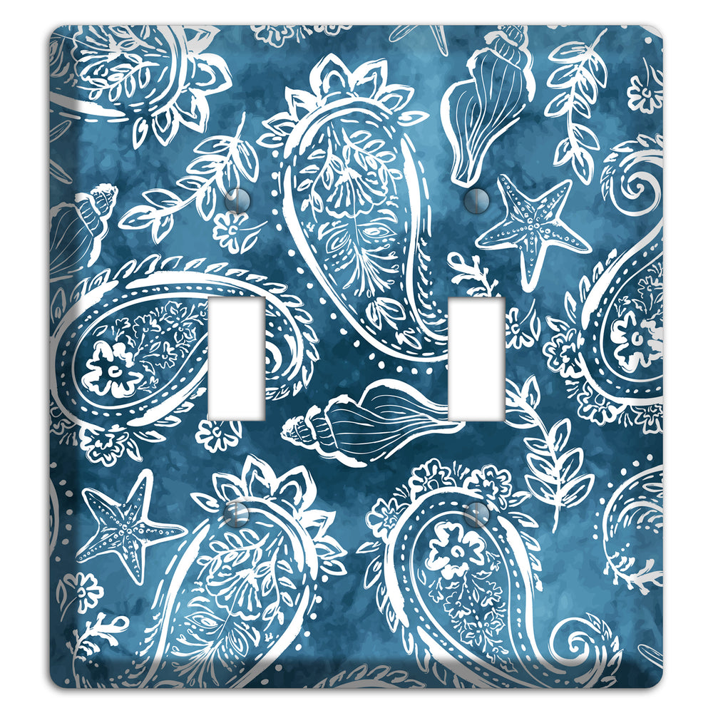 Indigo Tide Paisley 2 Toggle Wallplate