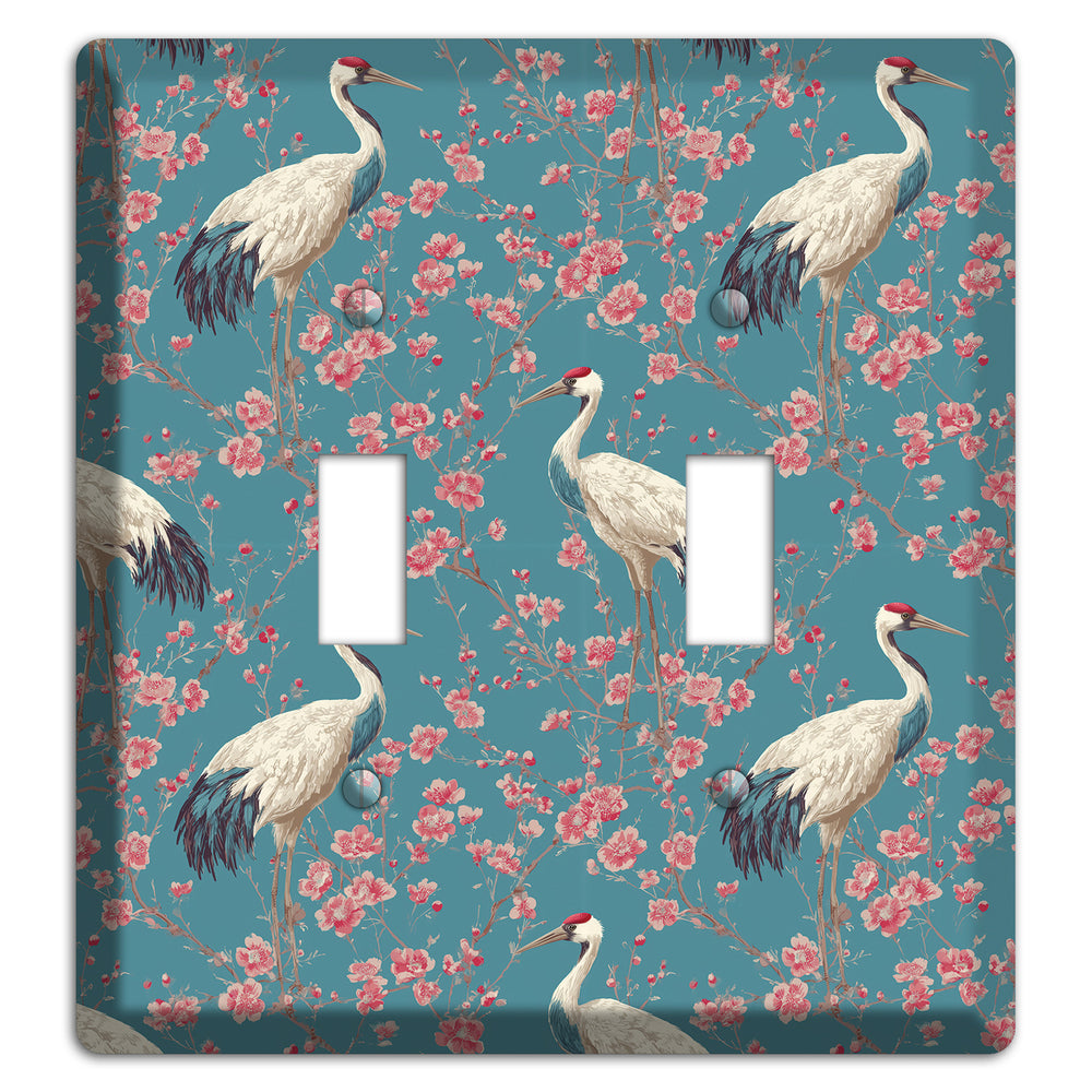 Azure Blossom Vigil 2 Toggle Wallplate
