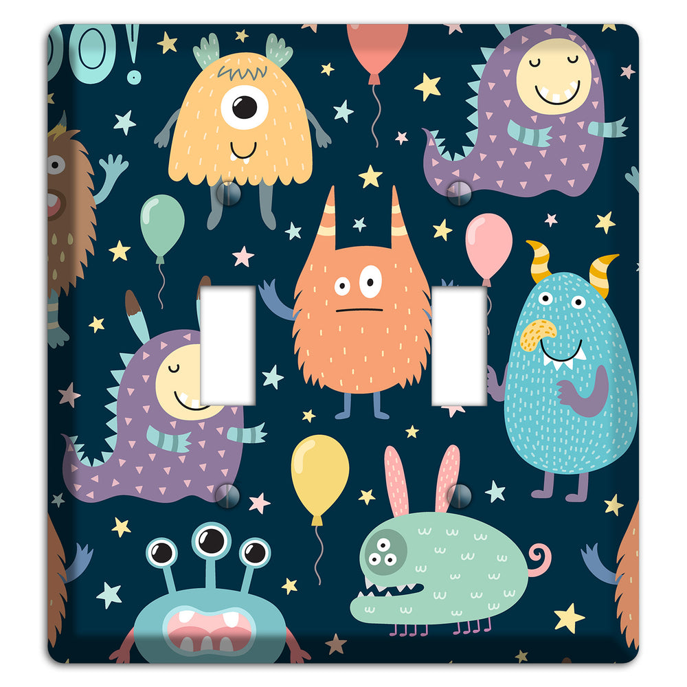 Monster Parade (Navy) 2 Toggle Wallplate