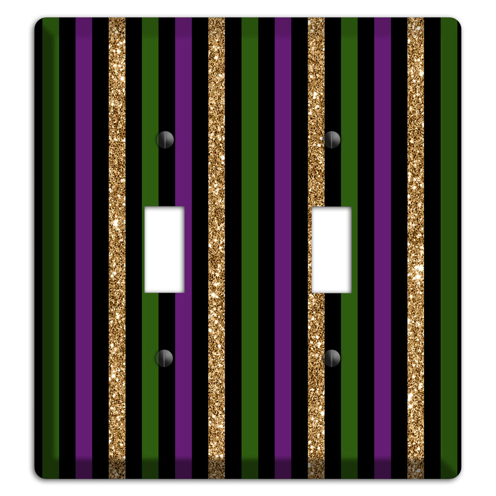 Carnival Stripes: Noir 2 Toggle Wallplate