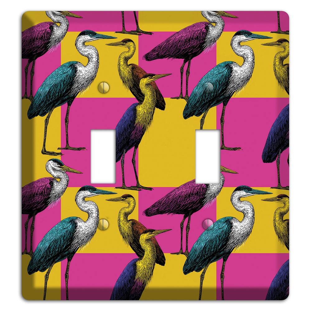 Magenta Heron Grid 2 Toggle Wallplate