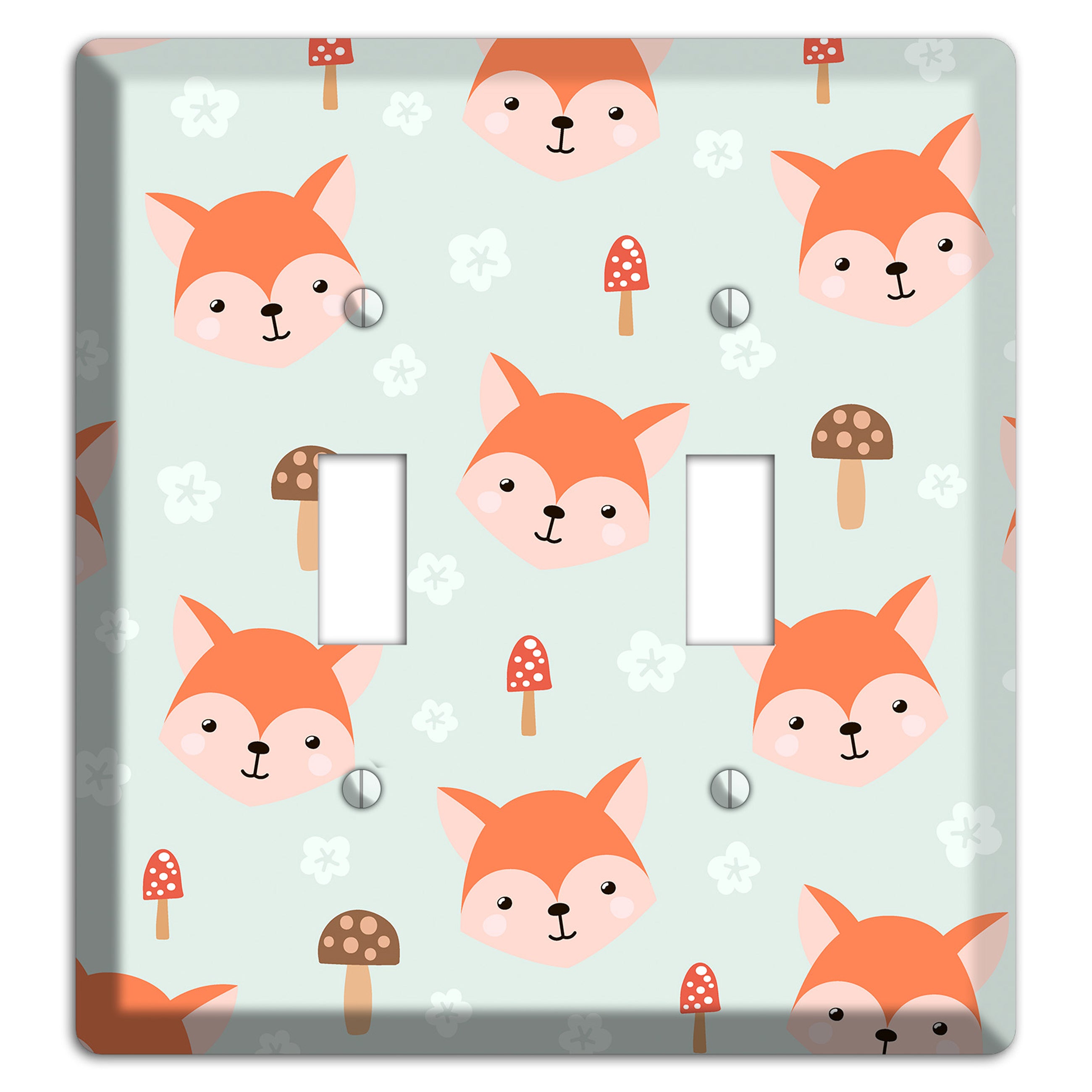 Fox & Fungi Friends 2 Toggle Wallplate