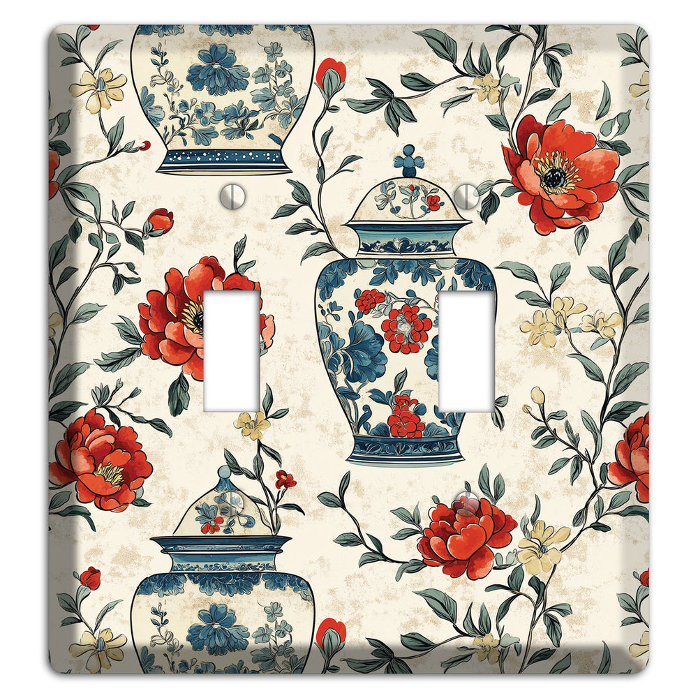 Porcelain & Peony 2 Toggle Wallplate