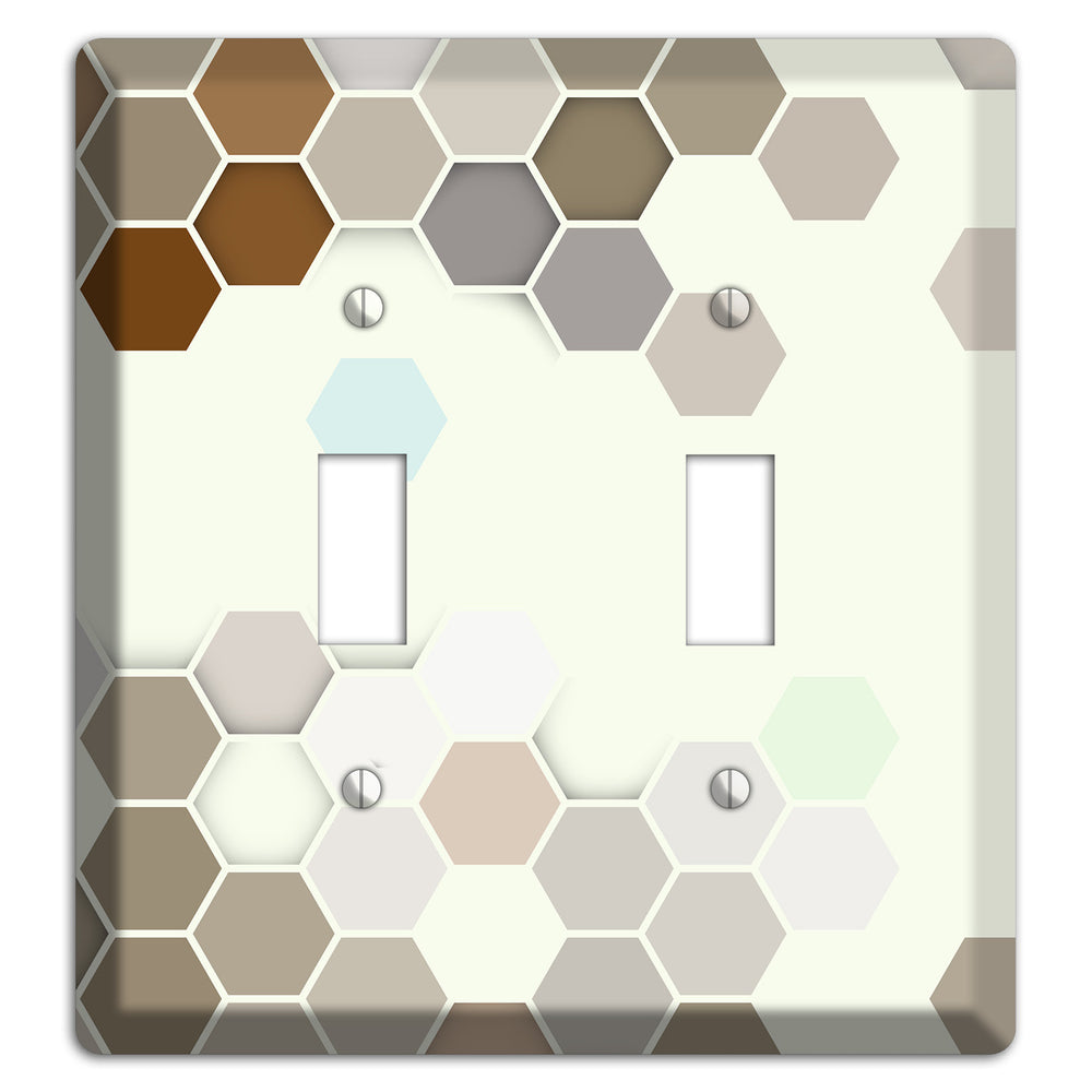 Earth-Toned Honeycomb Mosaic 2 Toggle Wallplate