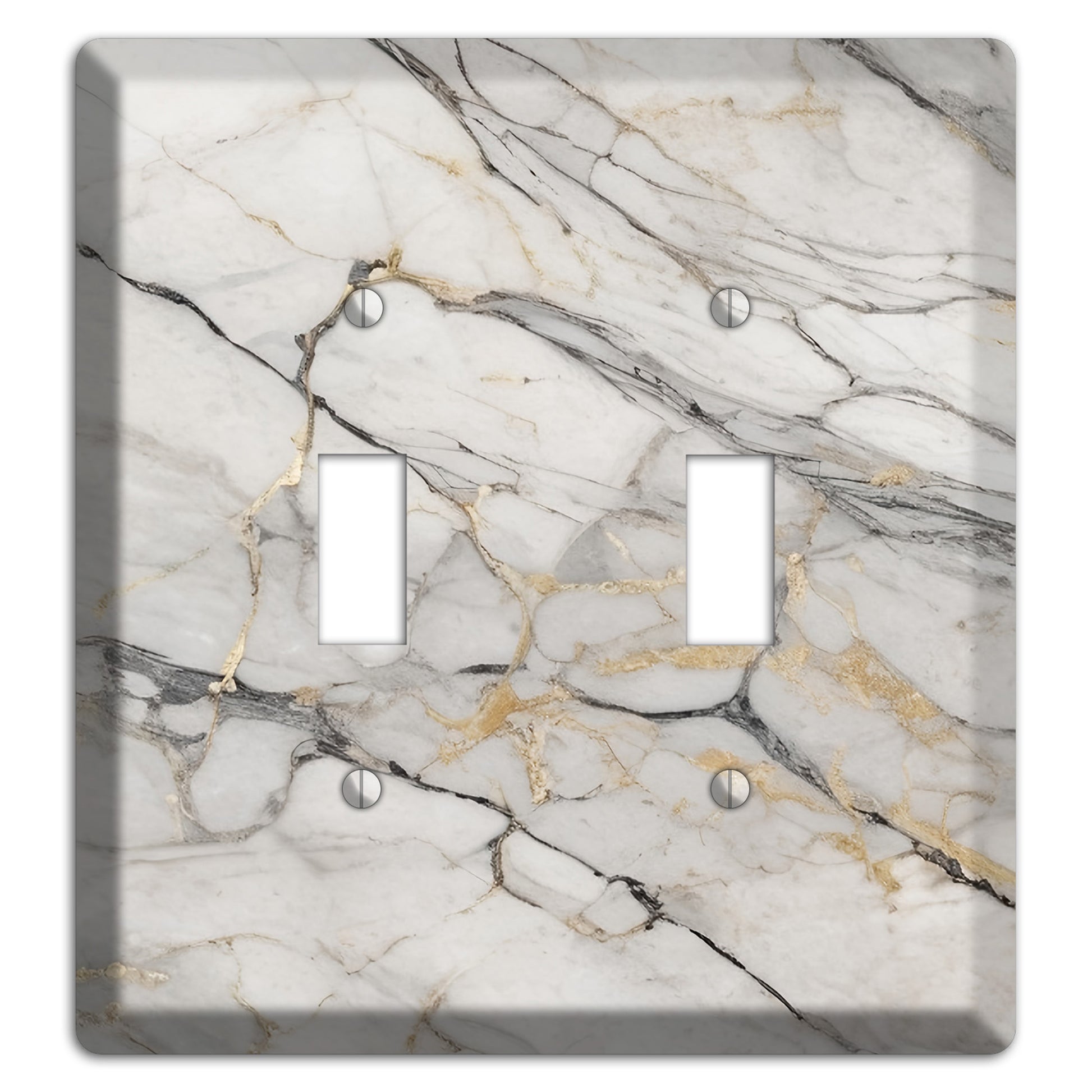 Roman Coffee Marble 2 Toggle Wallplate