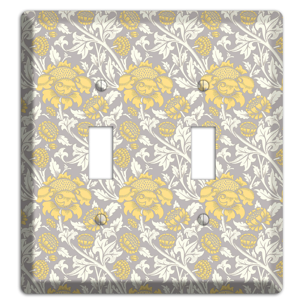 Golden Peony Lace 2 Toggle Wallplate