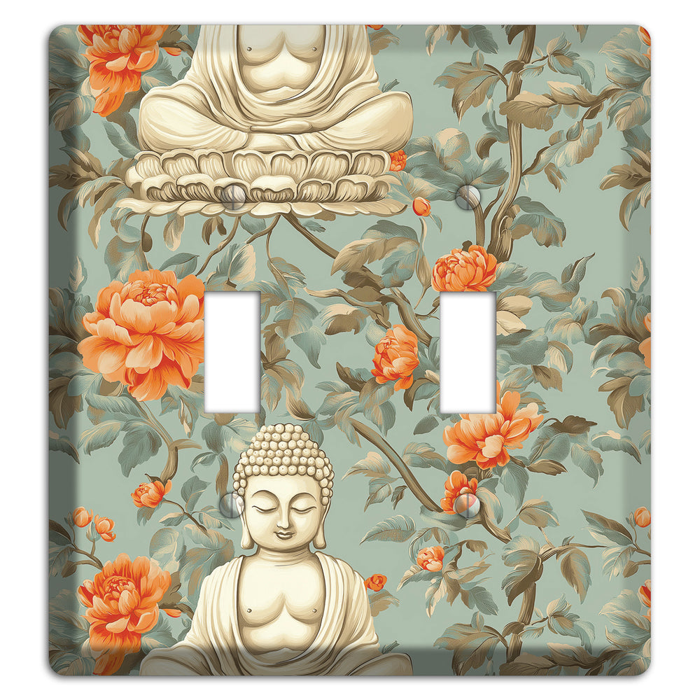 Lotus & Peony 2 Toggle Wallplate
