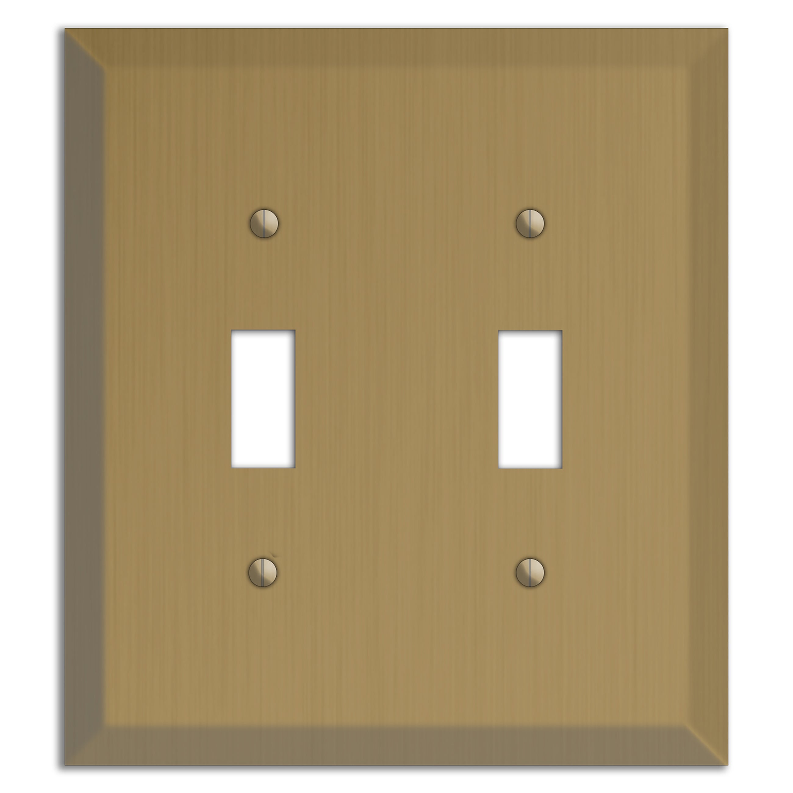 Tower Gold Hand Rubbed Double Toggle Switchplate