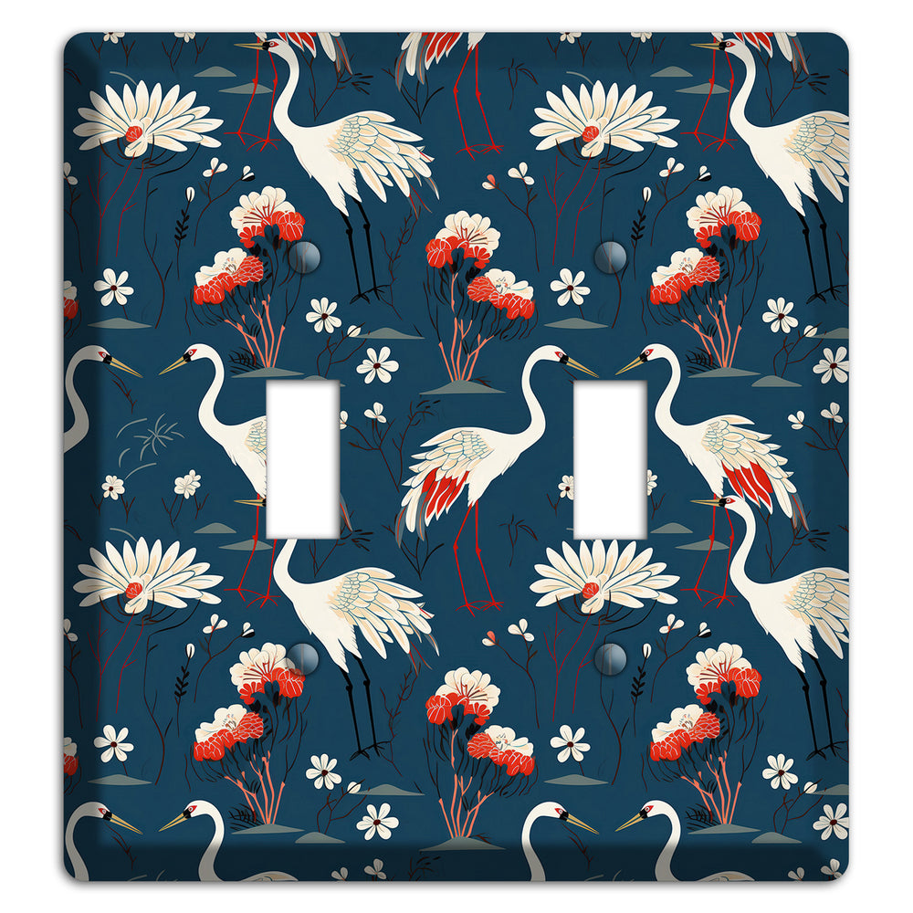 Sapphire Crane Meadow 2 Toggle Wallplate