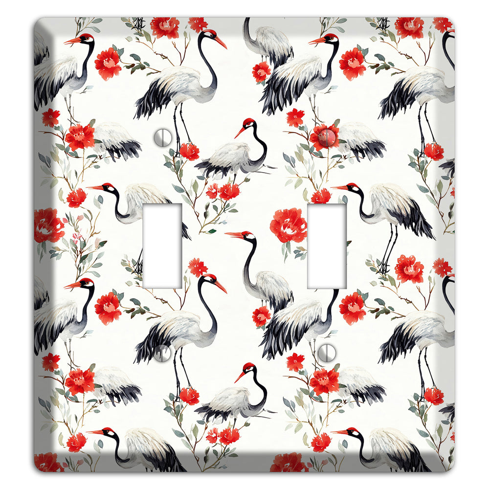 Scarlet Plume Garden 2 Toggle Wallplate