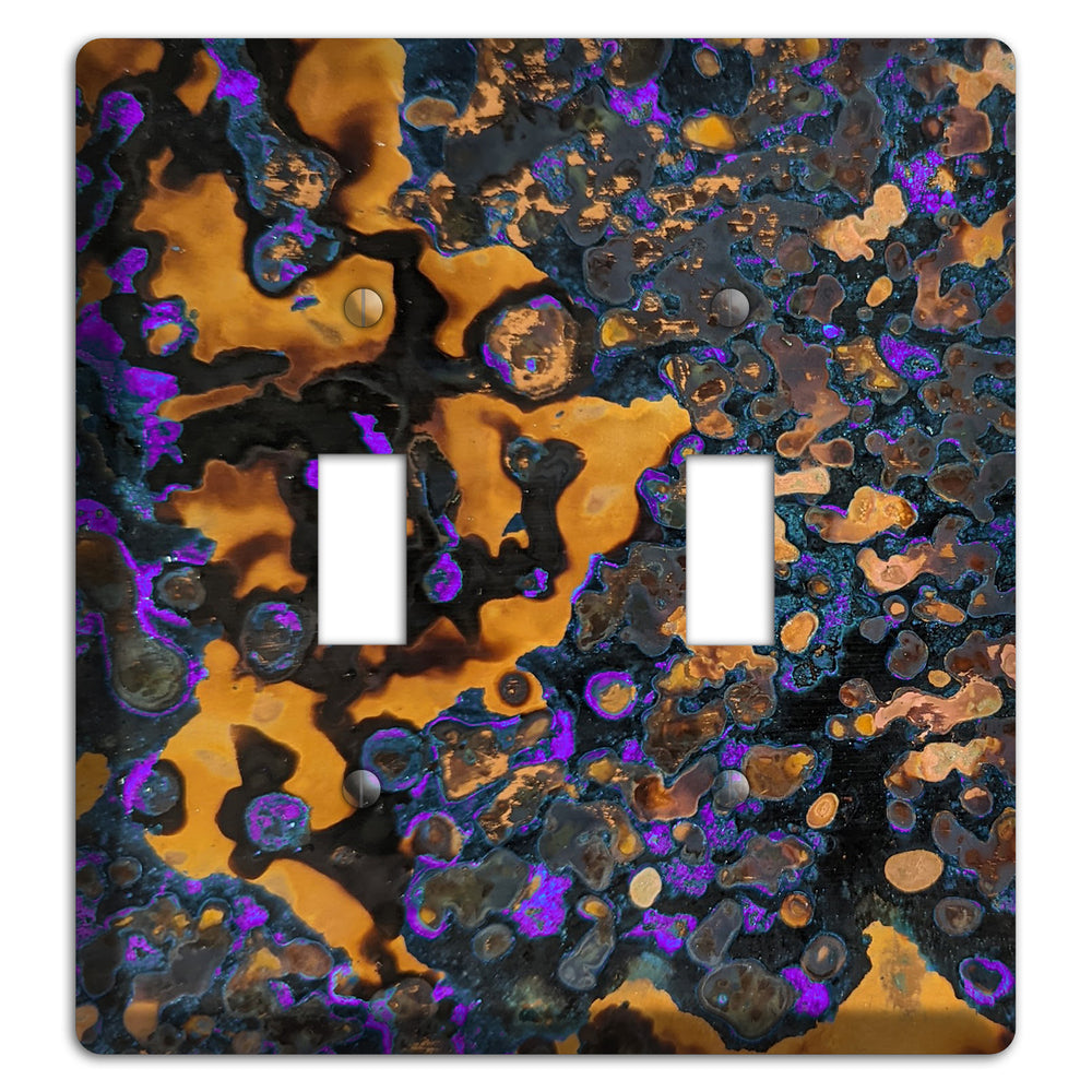 Copper Purple Double Toggle Switchplate