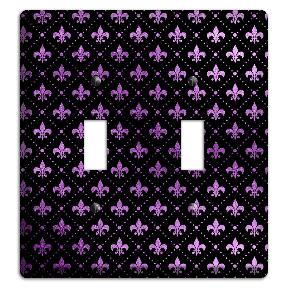 Royal Lilac Grid 2 Toggle Wallplate