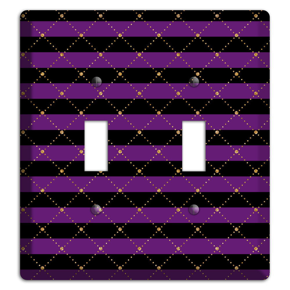 Striped Harlequin Glow 2 Toggle Wallplate