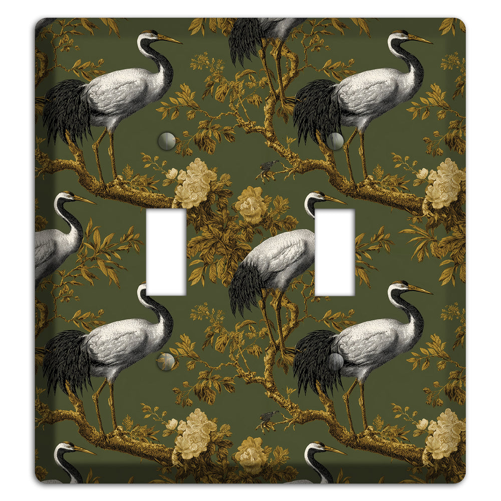 Olive Toile Sanctuary 2 Toggle Wallplate
