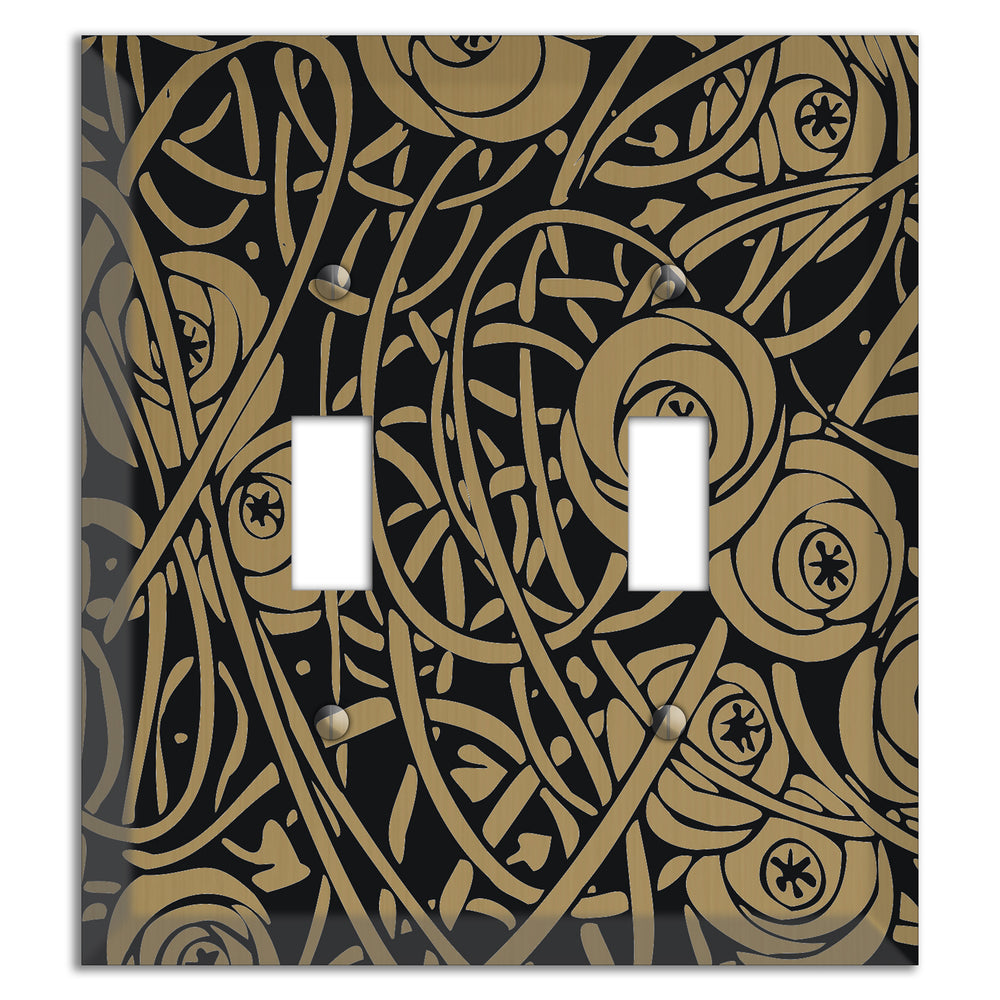 Tower Gold Serpent Bloom 2 Toggle Wallplate