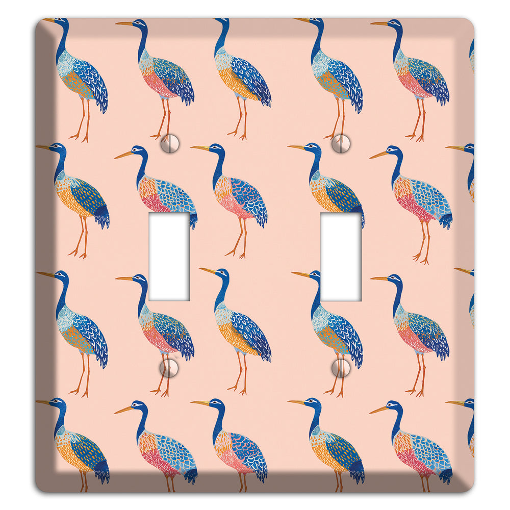 Blush Heron Parade 2 Toggle Wallplate