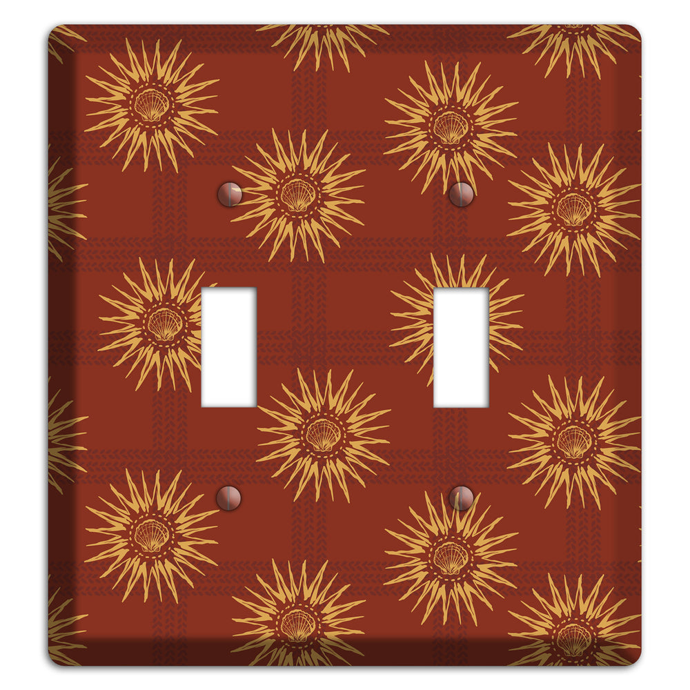 Russet Sun Plaid 2 Toggle Wallplate