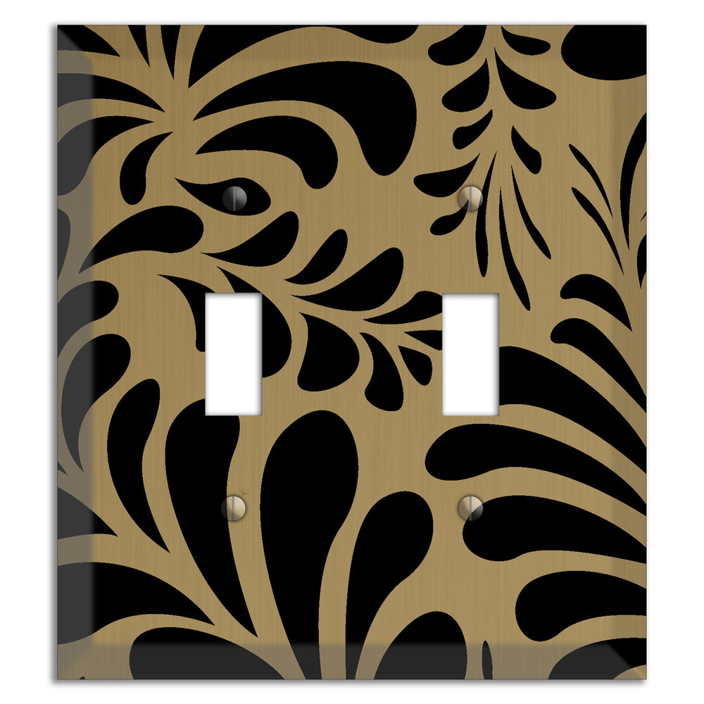 Tower Gold Jungle Fan 2 Toggle Wallplate