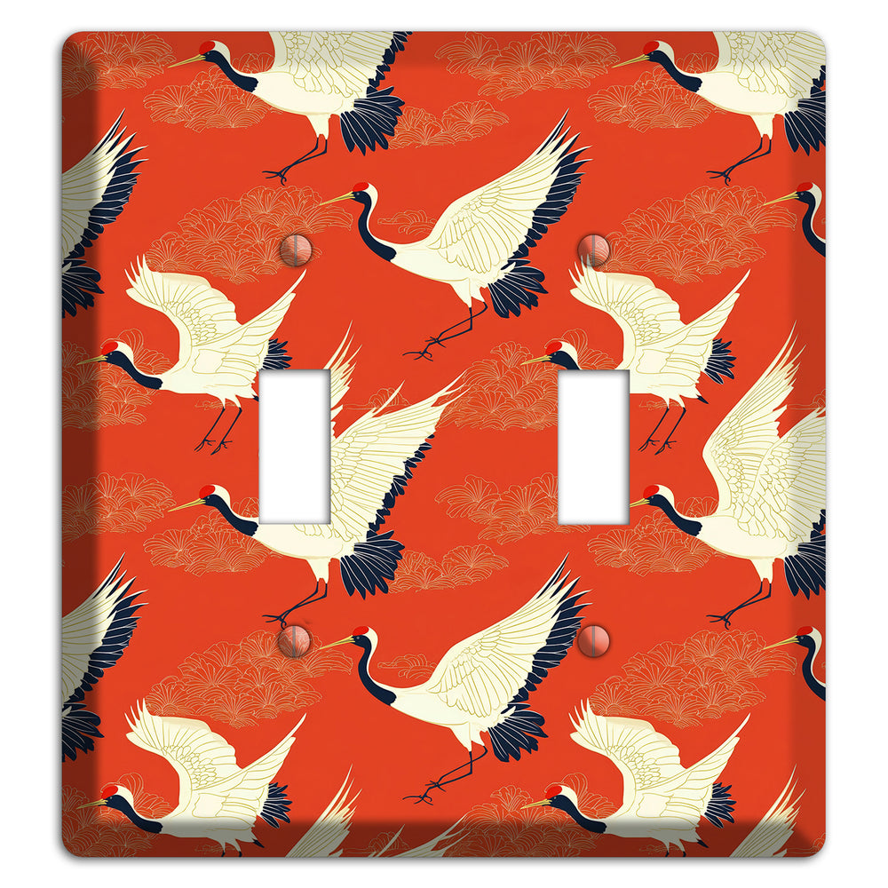 Vermillion Crane Flight 2 Toggle Wallplate