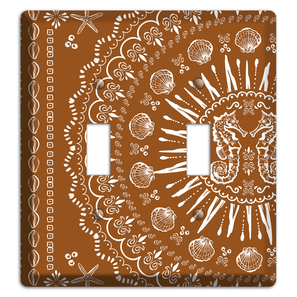 Russet Seahorse Mandala 2 Toggle Wallplate