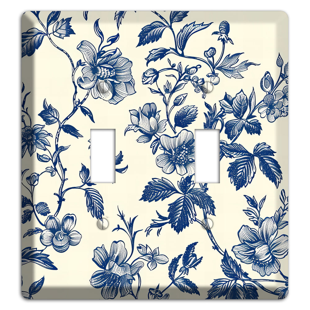 Garden Ink & Ivory 2 Toggle Wallplate