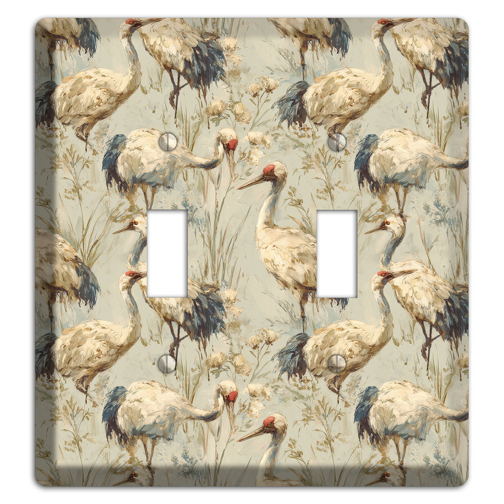 Driftwood Crane Marsh 2 Toggle Wallplate