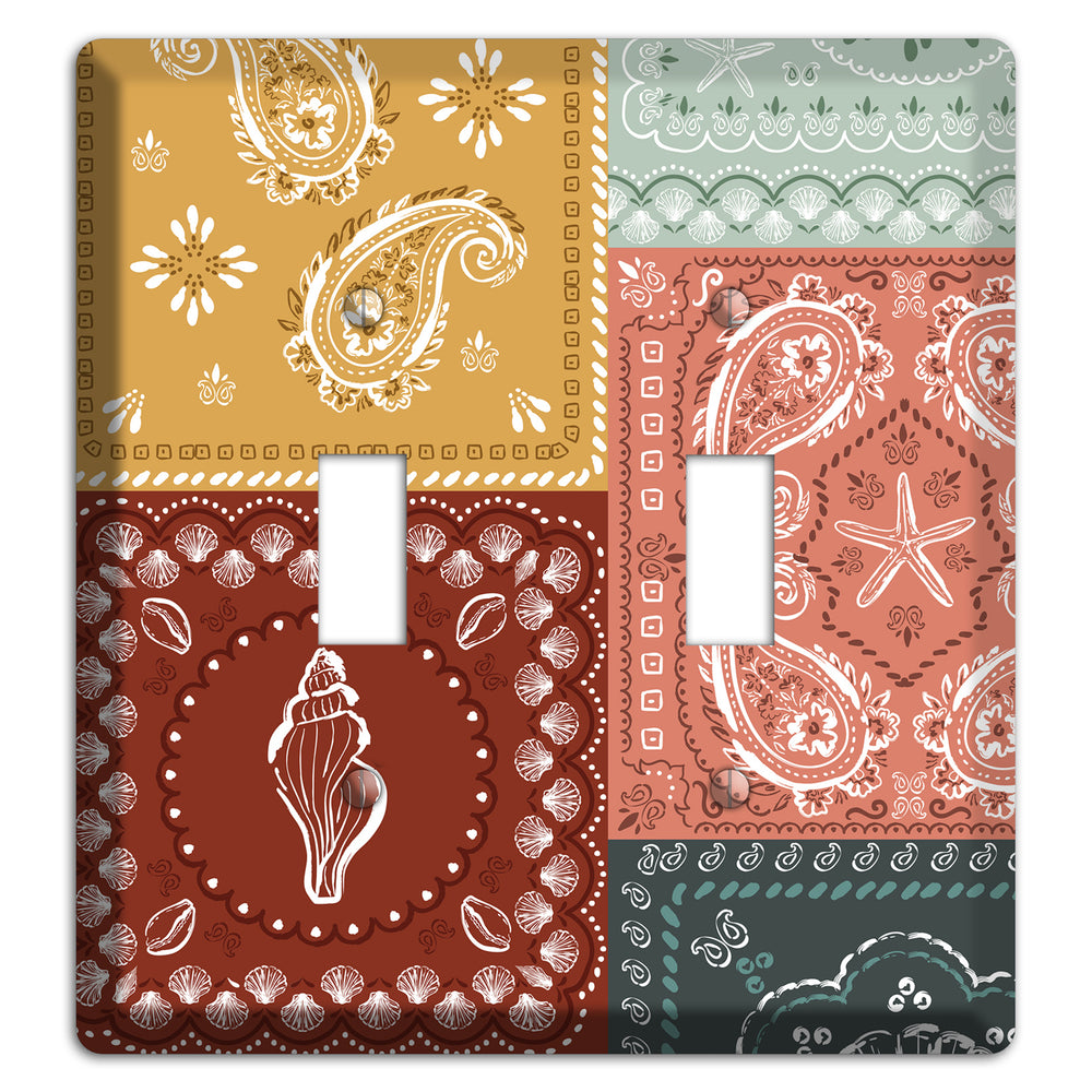 Patchwork Shore Reverie 2 Toggle Wallplate