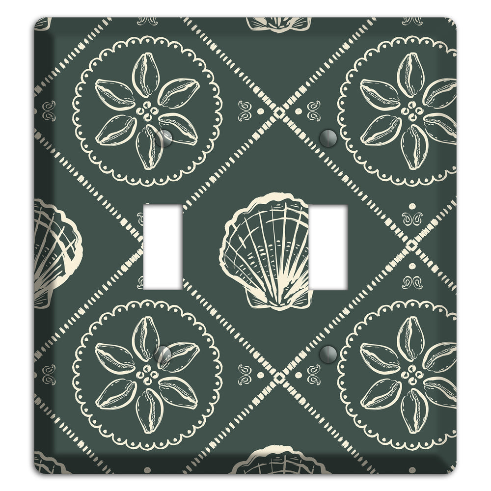 Slate Cowrie Medallion 2 Toggle Wallplate