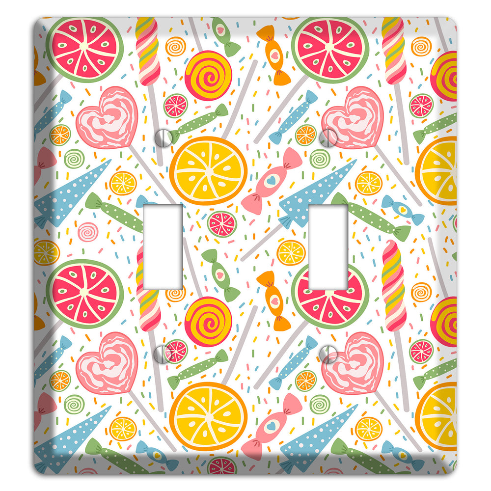 Candy Carnival (White) 2 Toggle Wallplate