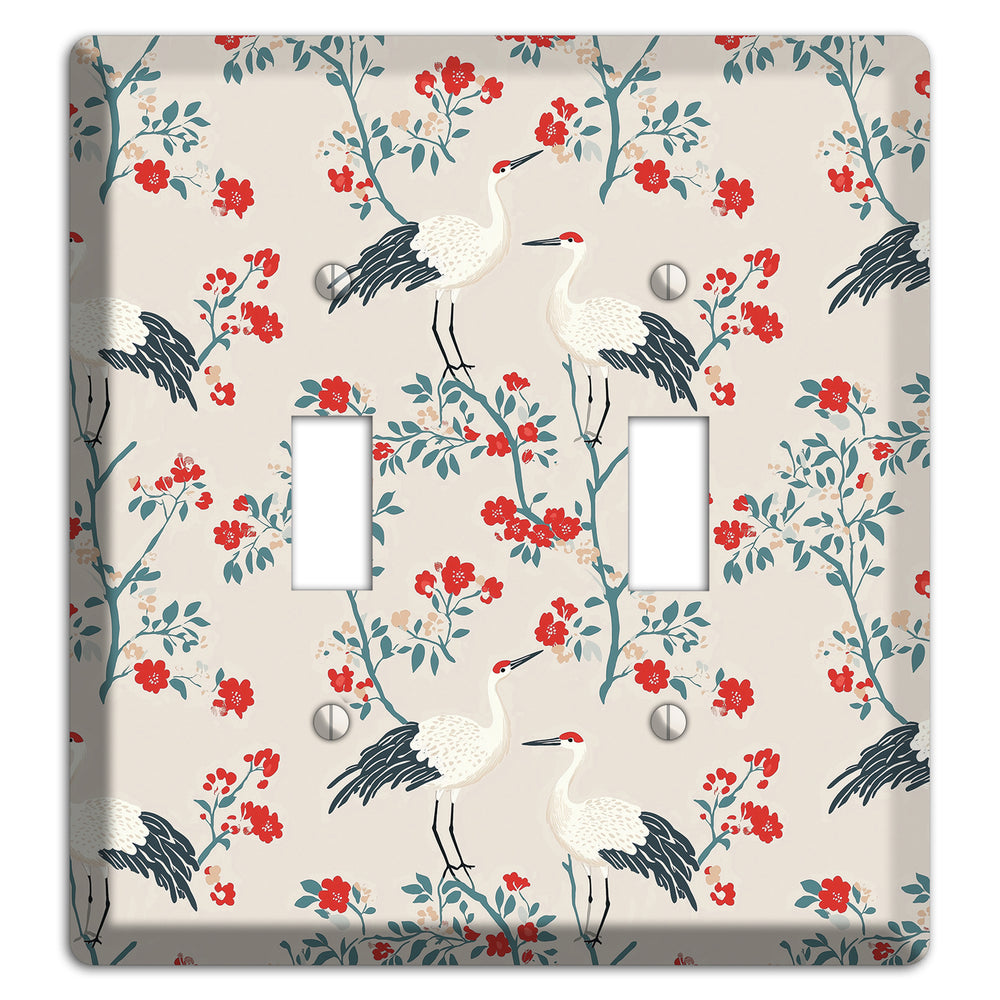 Ivory Blossom Vigil 2 Toggle Wallplate